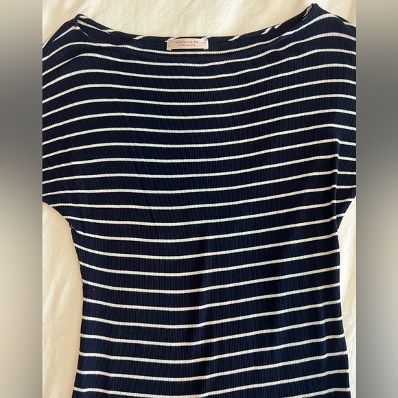 Navy and white striped dress - Picture 2 of 2